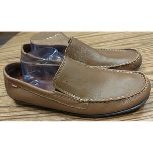 Men's Nuper Tan Beige Leather Driving Loafers Slip On Size US 10 EU 43